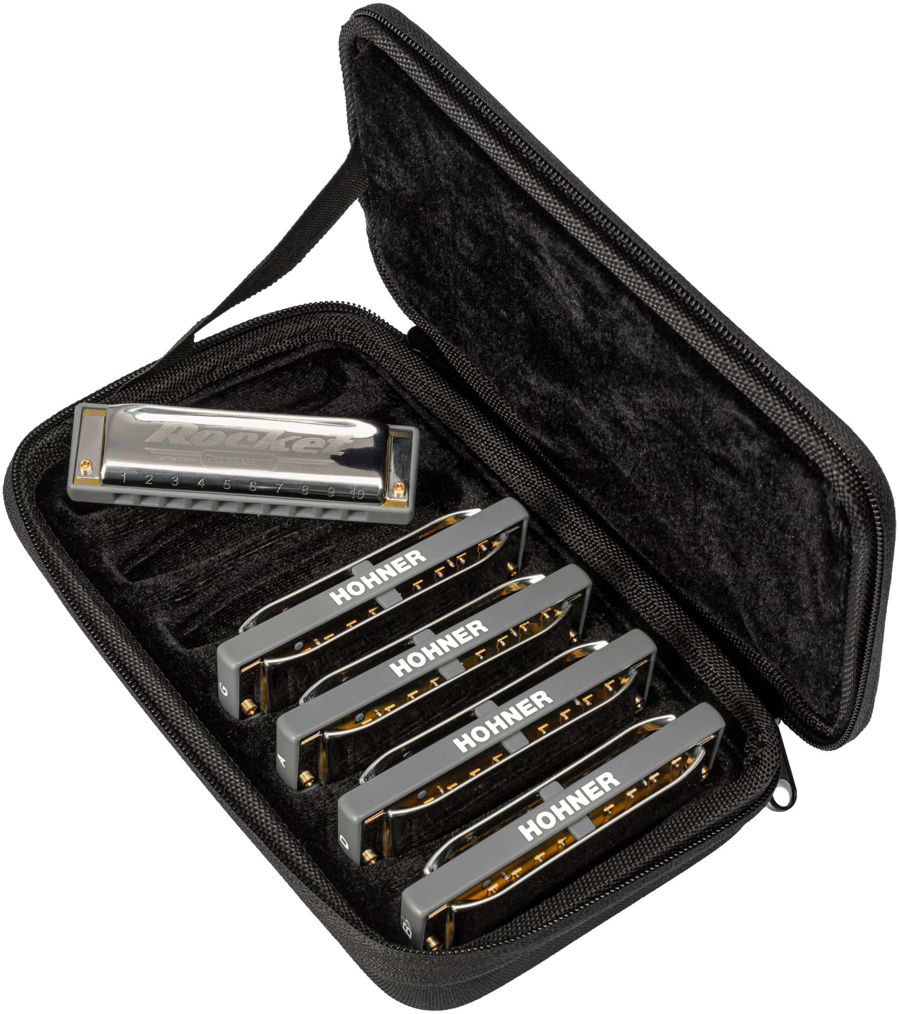 Hohner Rocket C/G/A/D/Bb Mundharmonika 5er Pack