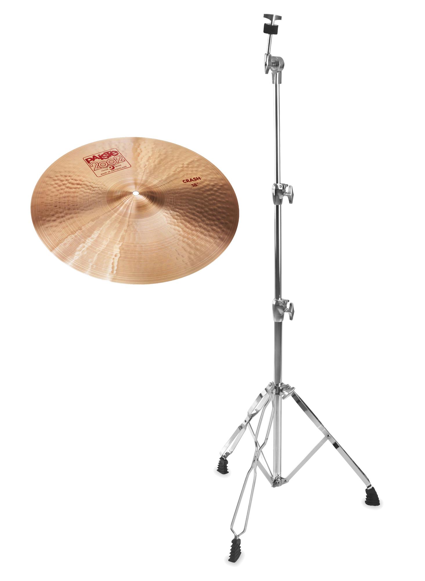 Paiste 2002 18" Crash + gerader Beckenständer SET