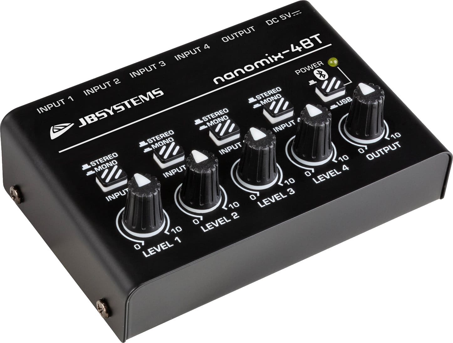 JB-Systems NANOMIX-4BT USB Interface 4-Kanal Line Mixer