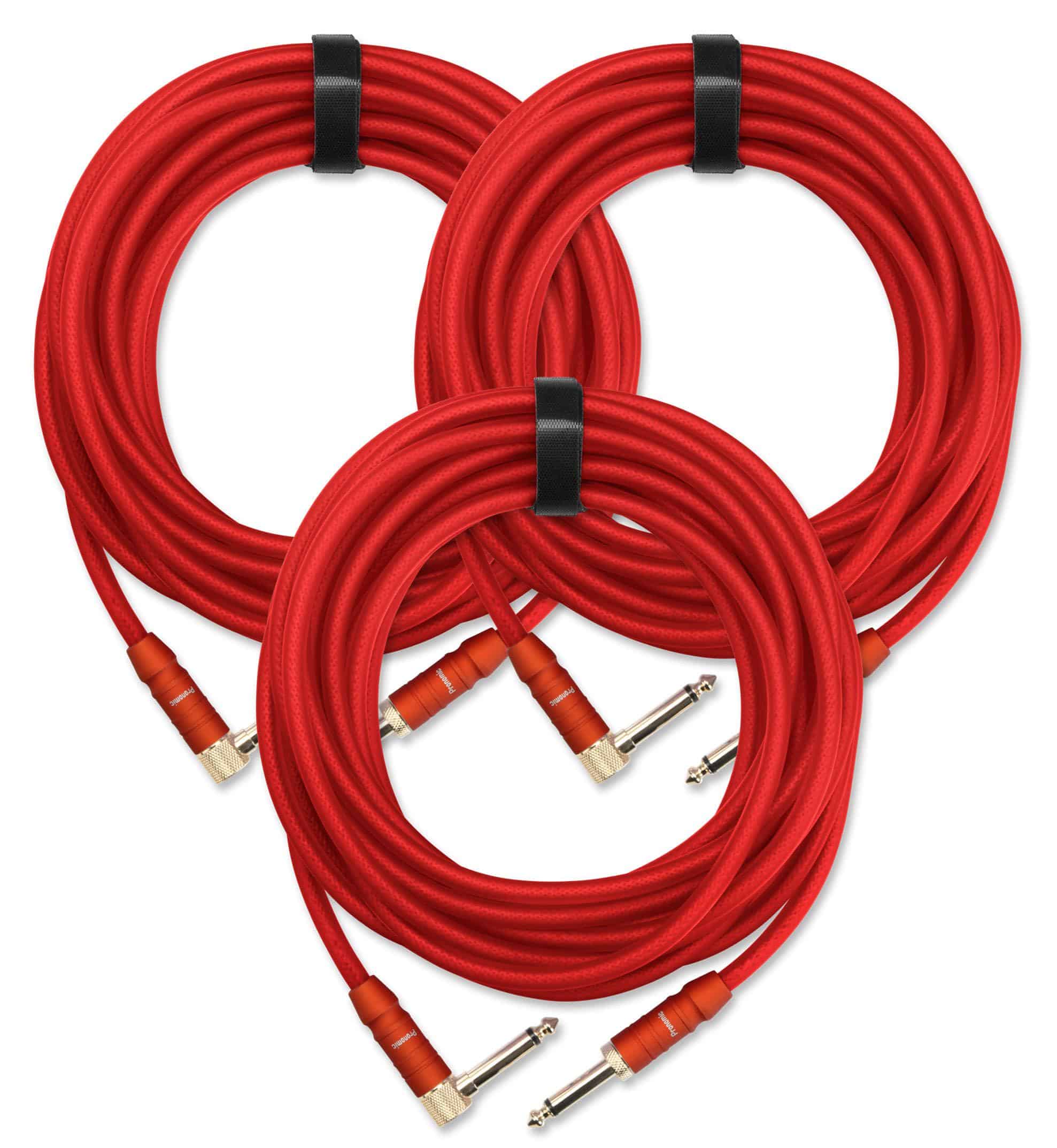 Pronomic Trendline INST-6R Instrumentenkabel 6m rot 3x Set