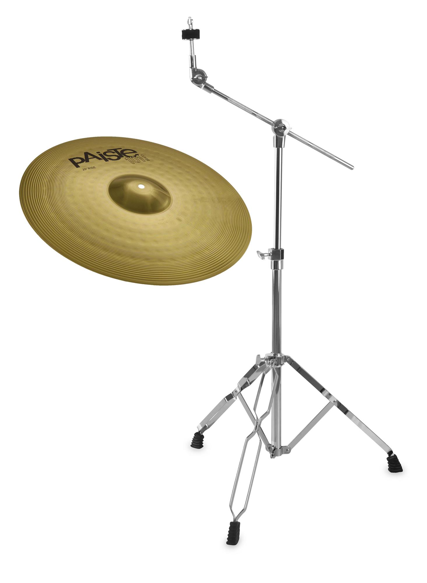 Paiste 101 Brass 20" Ride + Galgenbeckenständer SET