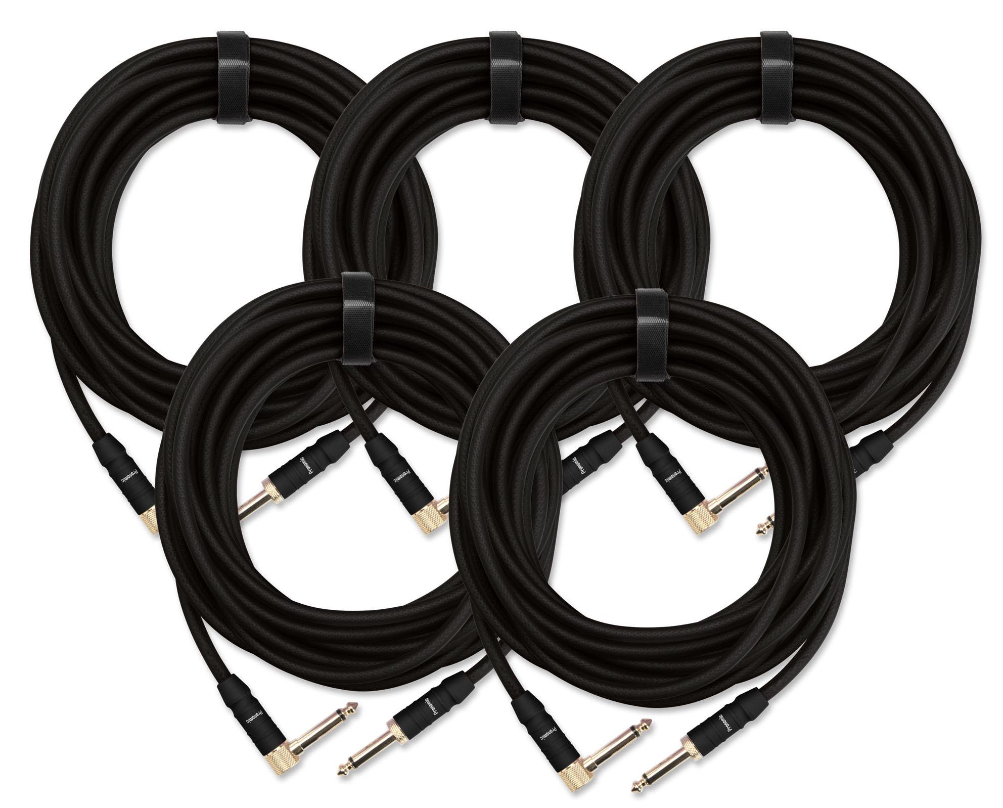 Pronomic Trendline INST-6S Instrumentenkabel 6m schwarz 5x Set