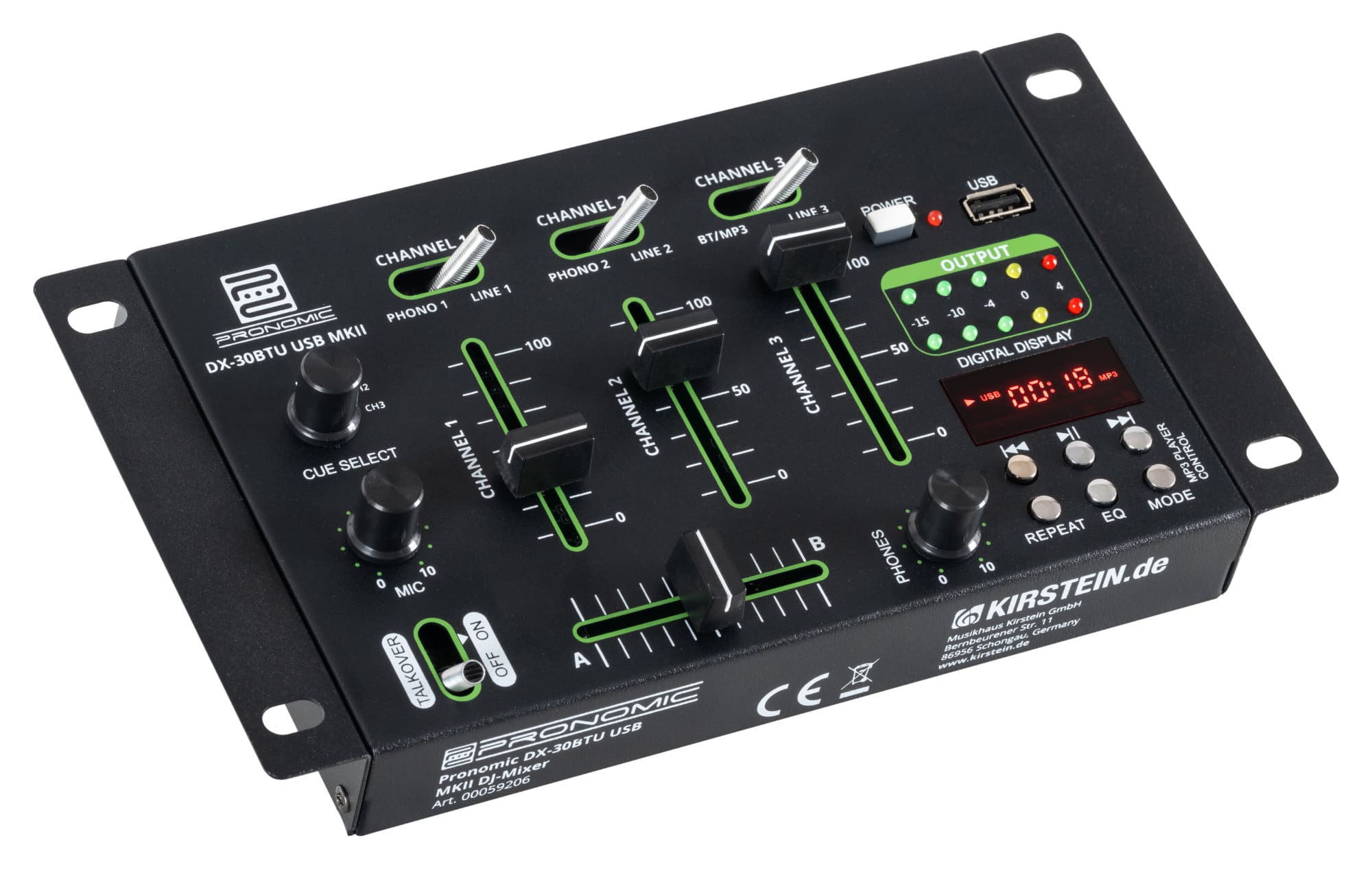 Pronomic DX-30BTU USB MKII DJ-Mixer mit Bluetooth  - Retoure (Zustand: sehr gut)