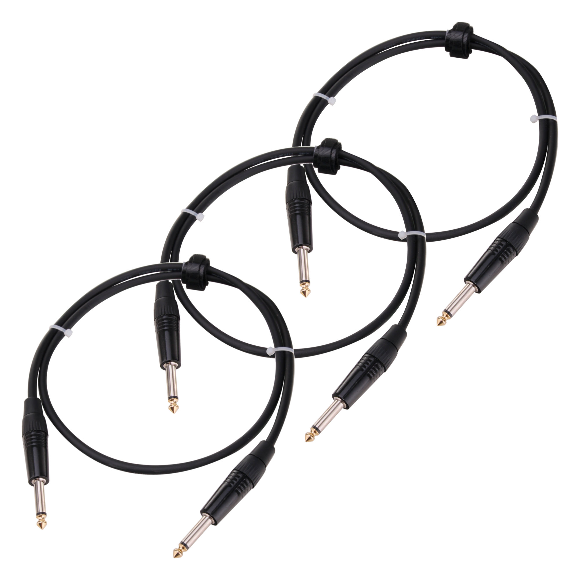 Pronomic Stage INST-0,5 Instrumentenkabel Klinke 0,5m schwarz 3x Set