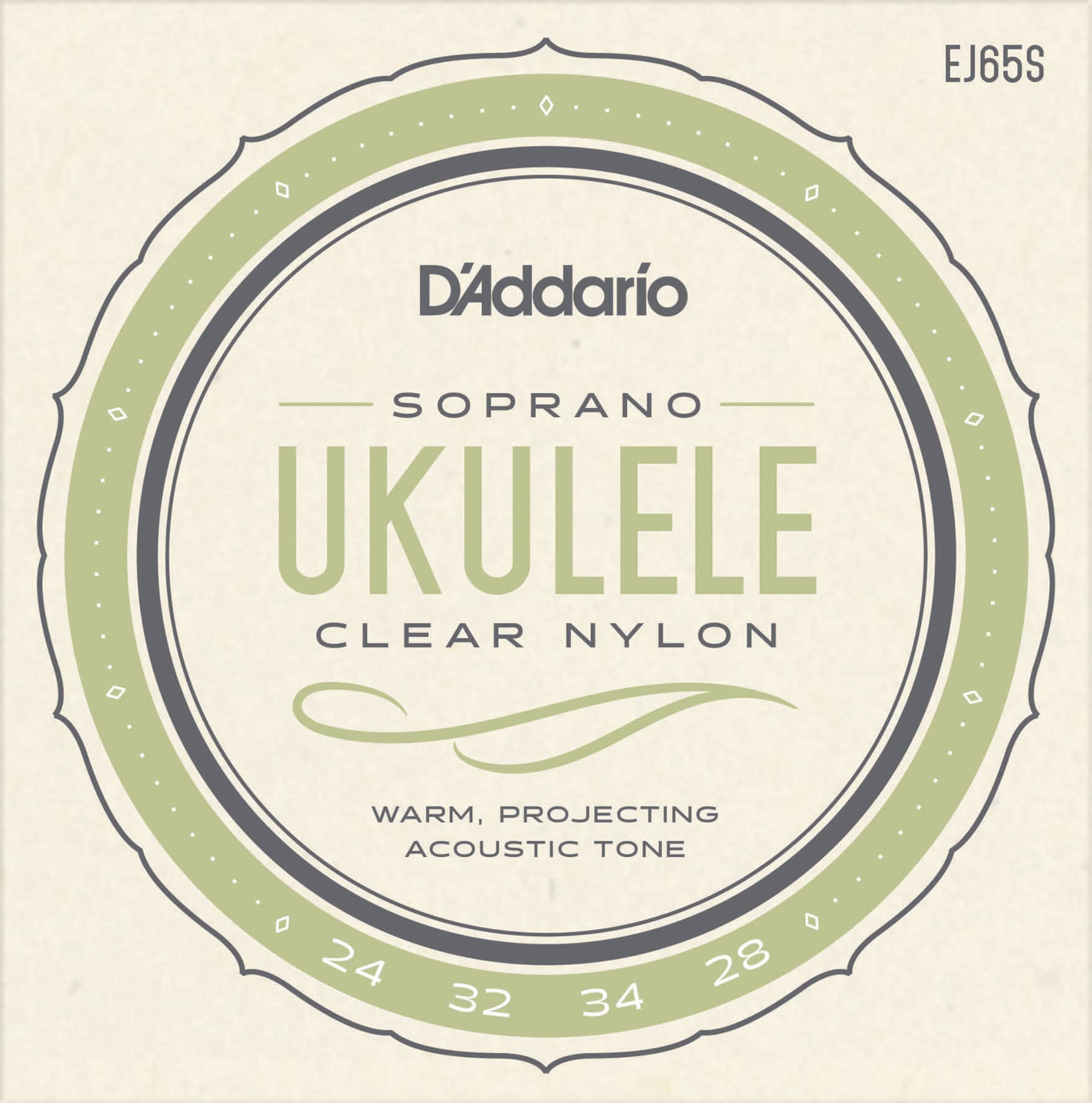 D'Addario EJ65S Pro-Arté Custom Extruded Ukulele Soprano