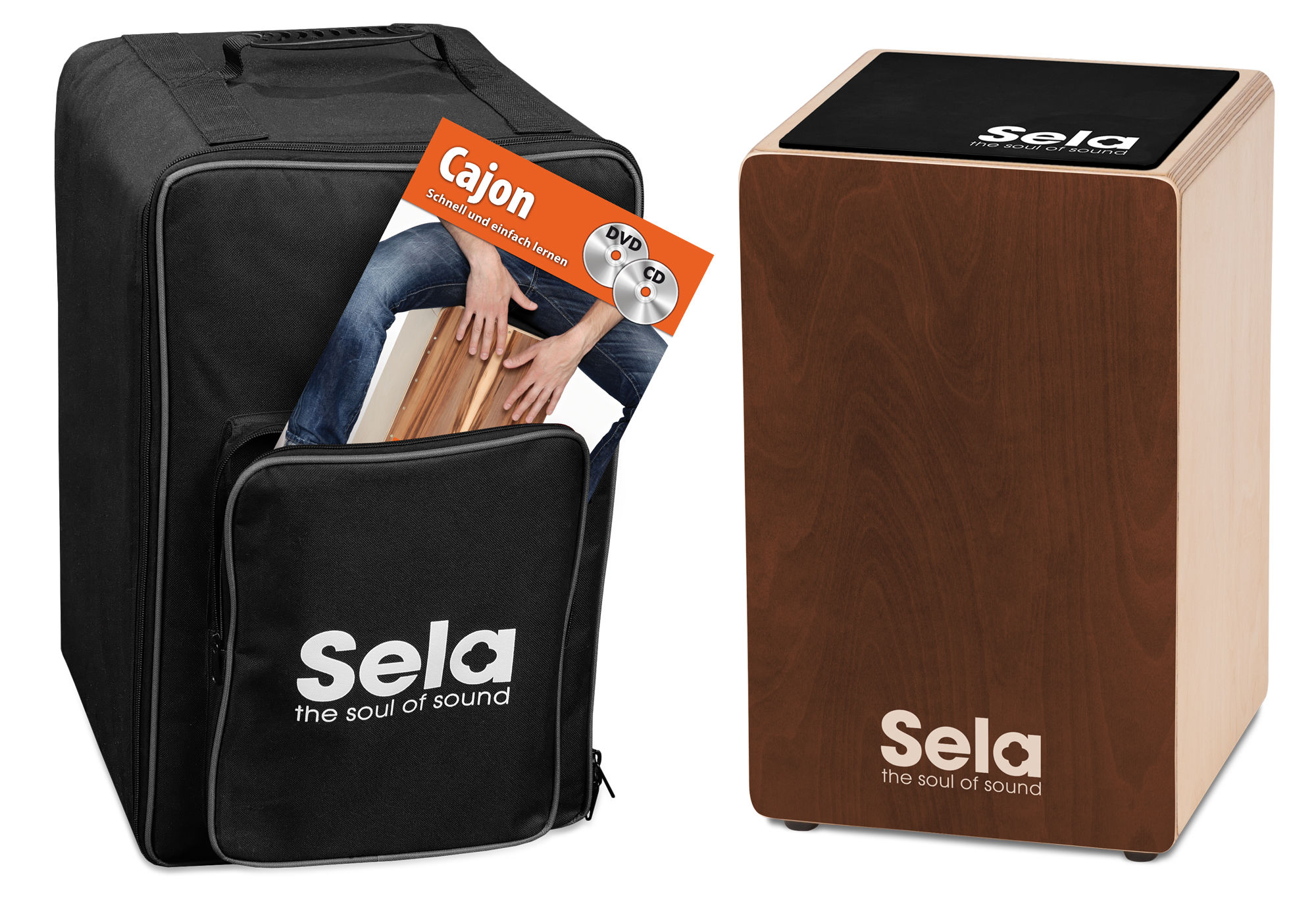 Sela SE 190 Primera Cajon Brown Bundle