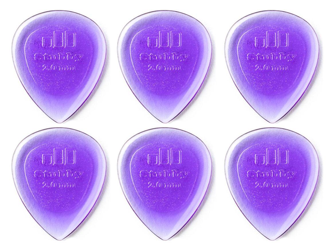 Dunlop Stubby Jazz Picks klein 2,0 mm 6er Player's Pack