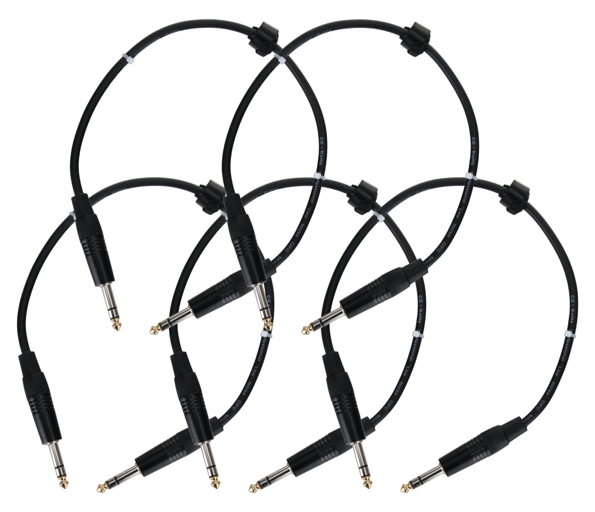 Pronomic Stage INSTS-0,5 Klinkenkabel 0,5 m Stereo 5x Set