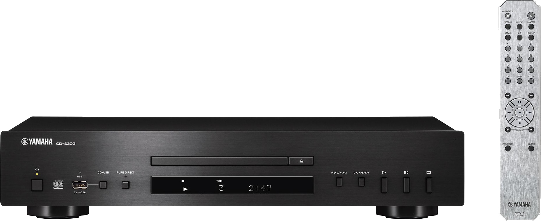 Yamaha CD-S303 HiFi CD Player schwarz  - 1A Showroom Modell (Zustand: wie neu, in OVP)