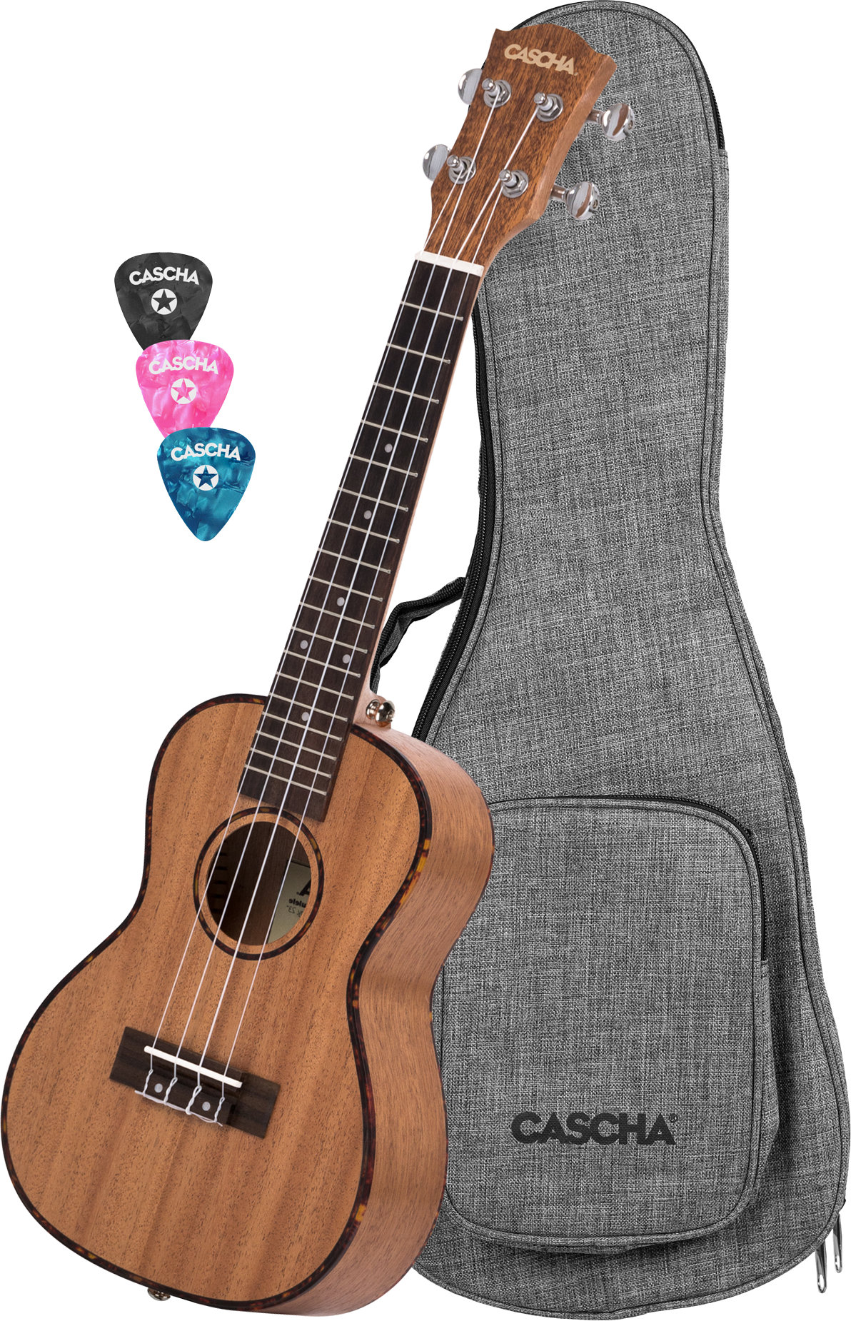 Cascha Premium Konzert Mahagoni Linkshänder Ukulele Set  - Retoure (Zustand: sehr gut)