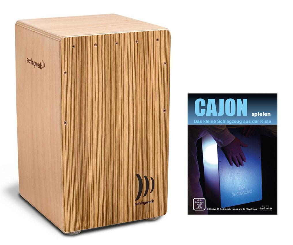 Schlagwerk CP4011 Cajon la Perú Zebrano Set inkl. Cajonschule