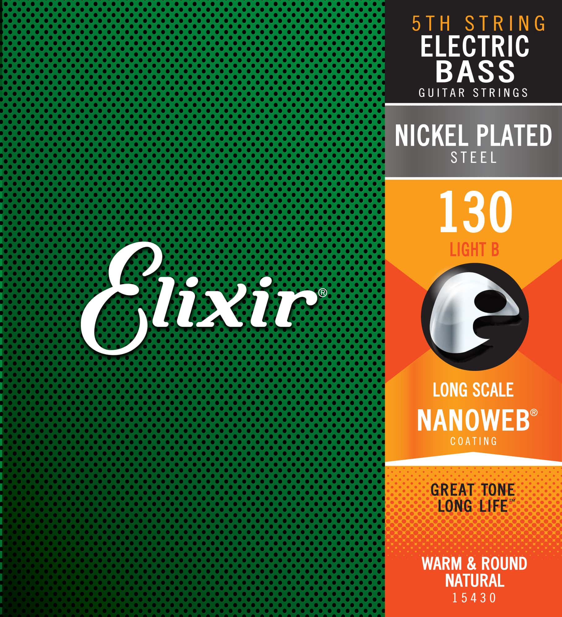 Elixir 15430 Nickel Plated Steel Einzelsaite .130