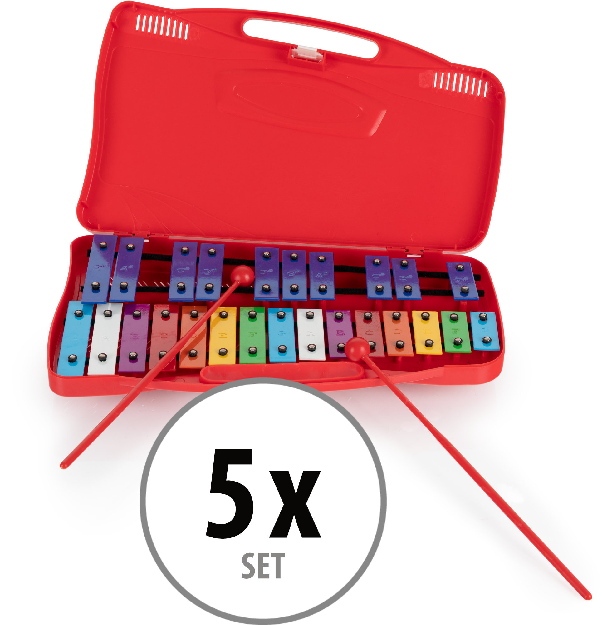 Classic Cantabile GSR-25 Sopran Glockenspiel chromatisch 5x Set