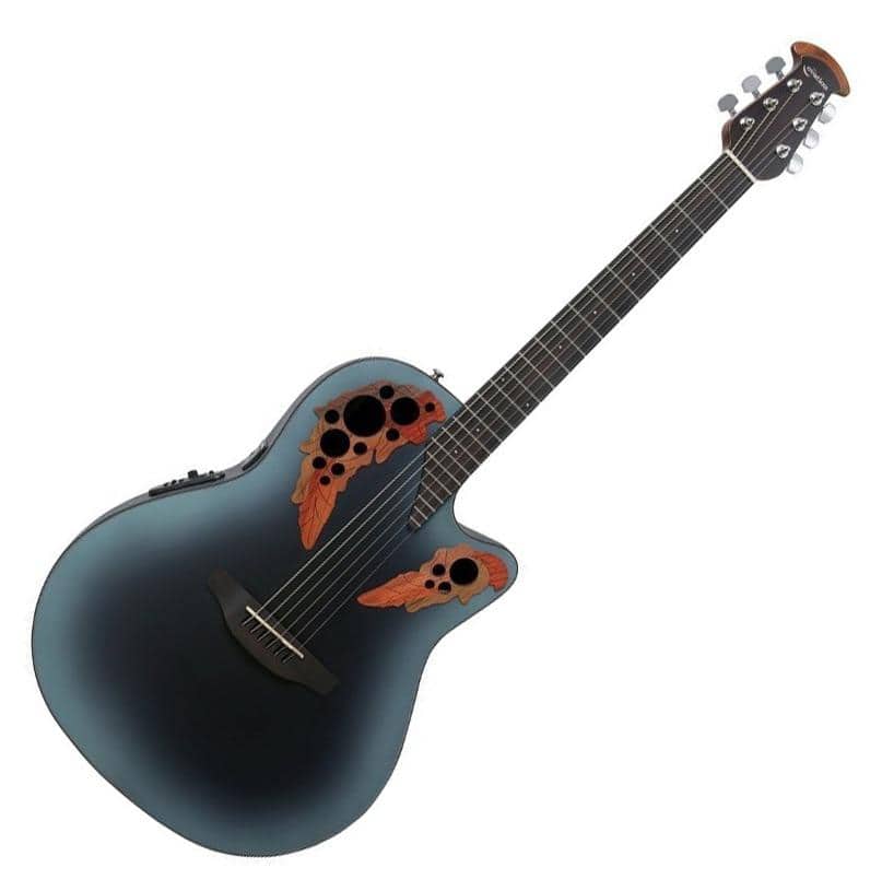 Ovation Celebrity Elite CE44 Mid Cutaway Reverse Blue Burst