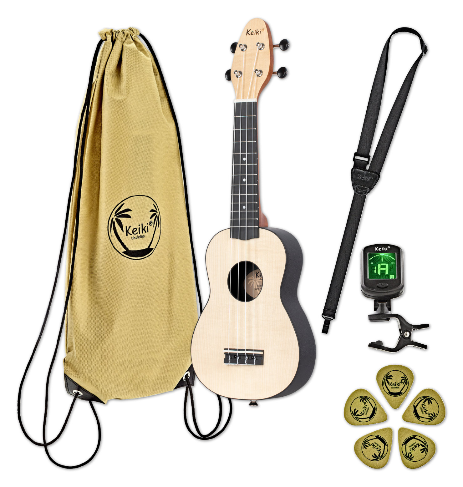 Ortega K2-MAP-L Keiki Lefthand Sopran Ukulele Pack