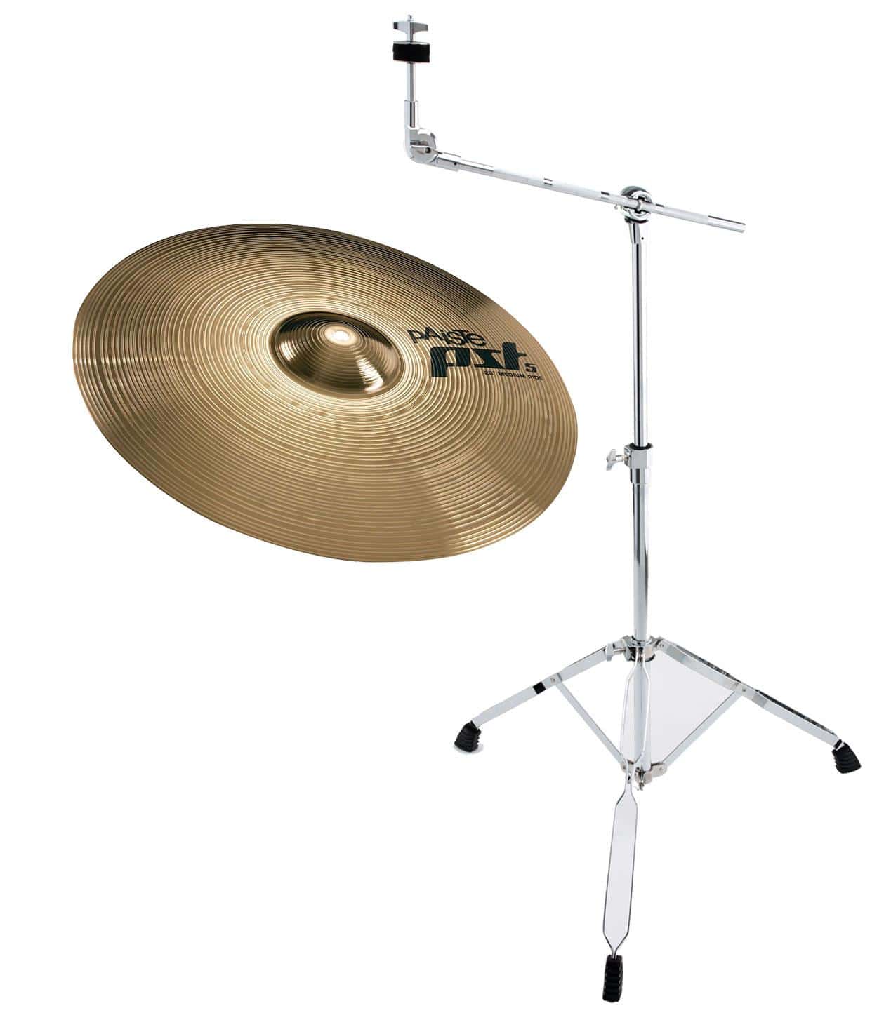 Paiste 20" PST 5 Medium Ride mit Galgenständer Set