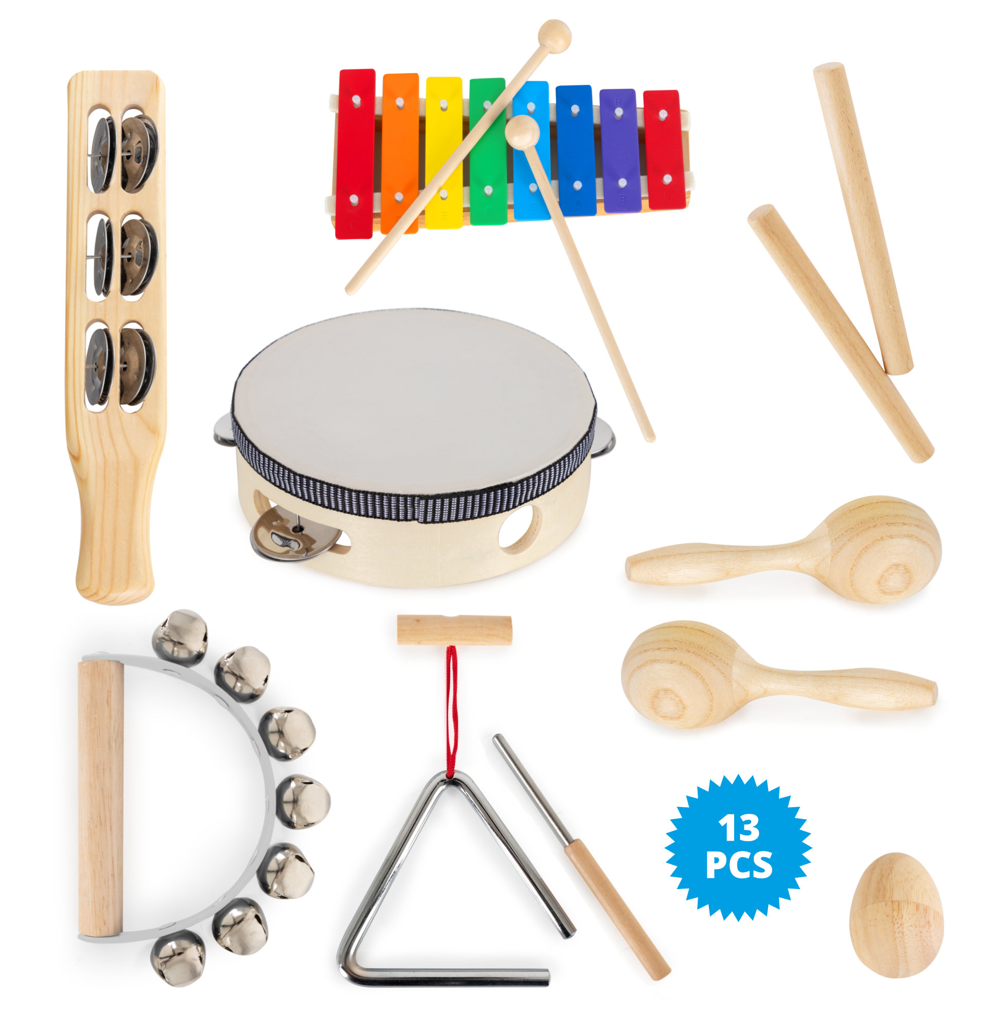 Classic Cantabile Kinderpercussion Starter-Set 13-teilig  - Retoure (Zustand: sehr gut)