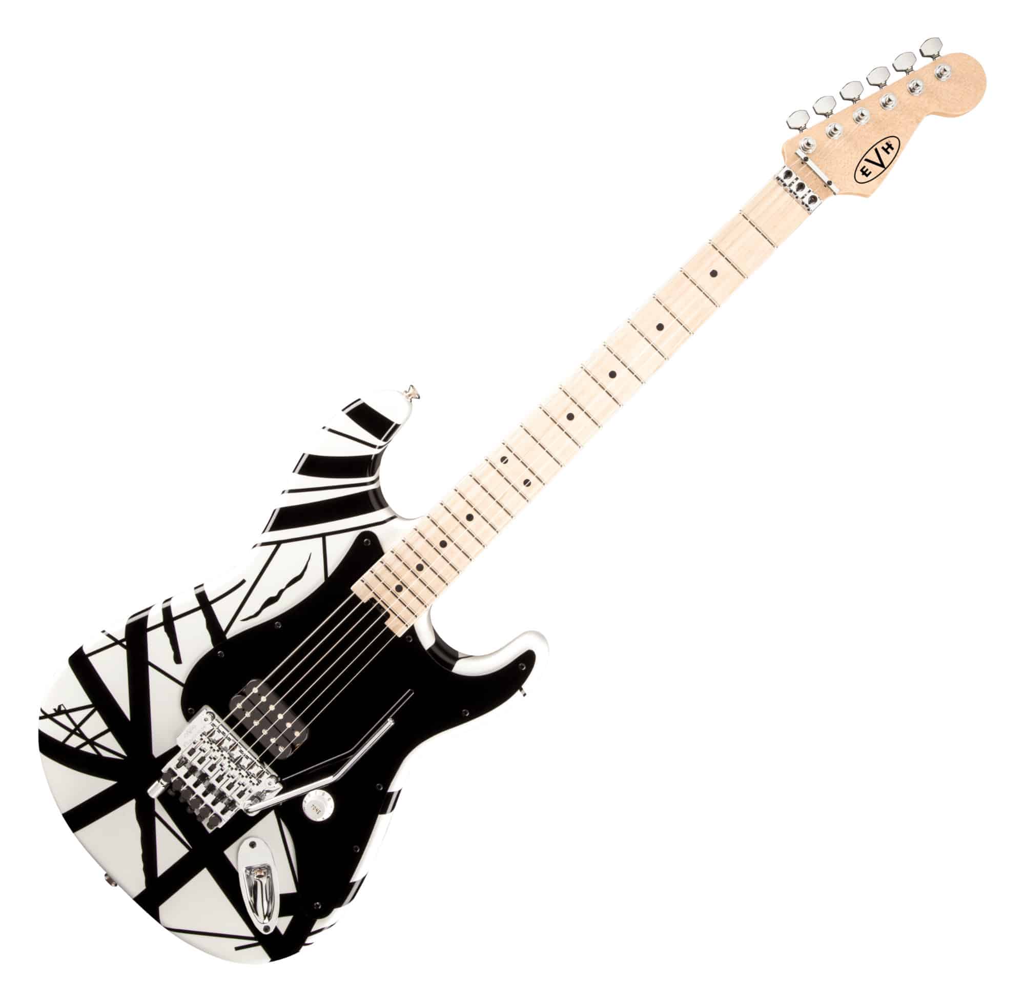 EVH Striped Series White with Black Stripes  - Retoure (Zustand: sehr gut)