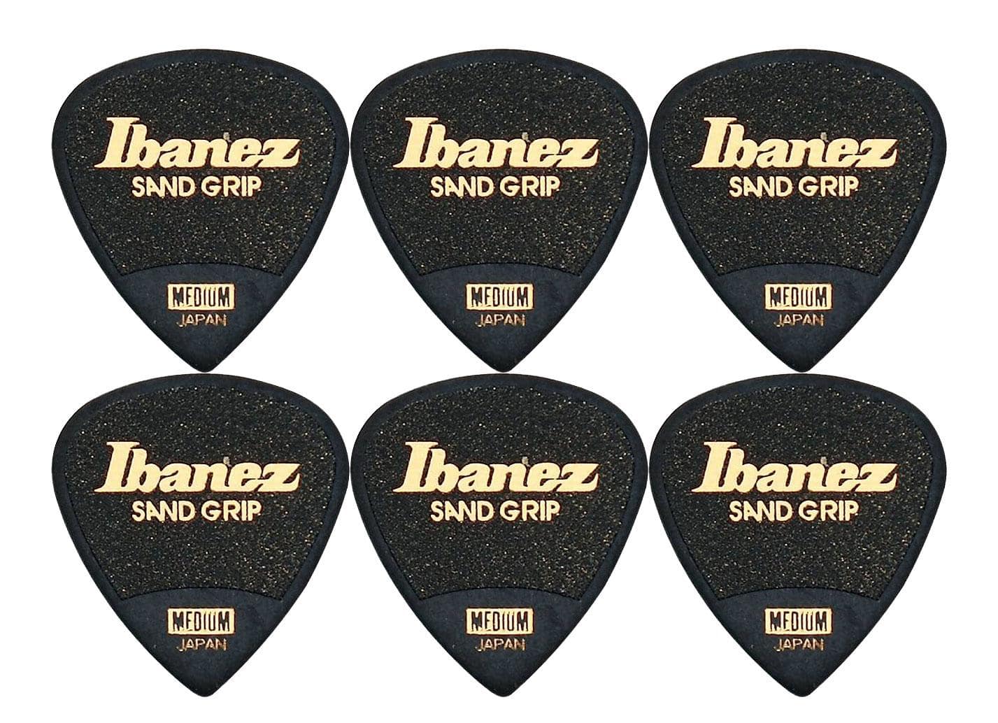 Ibanez PA16MSG-BK Grip Wizard Sand Medium - 6er Pack