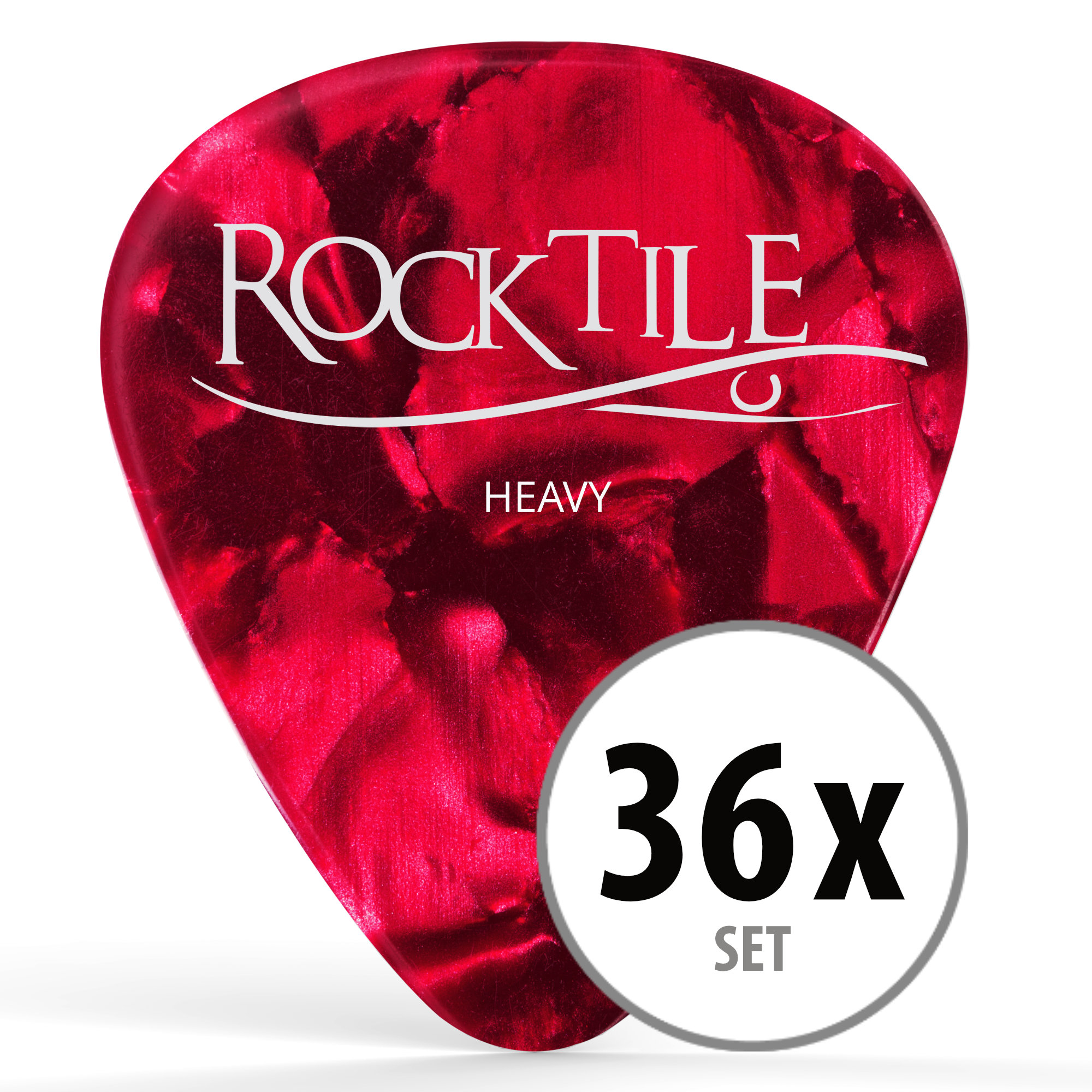 Rocktile Plektren Red Tortoise Heavy 36er Pack