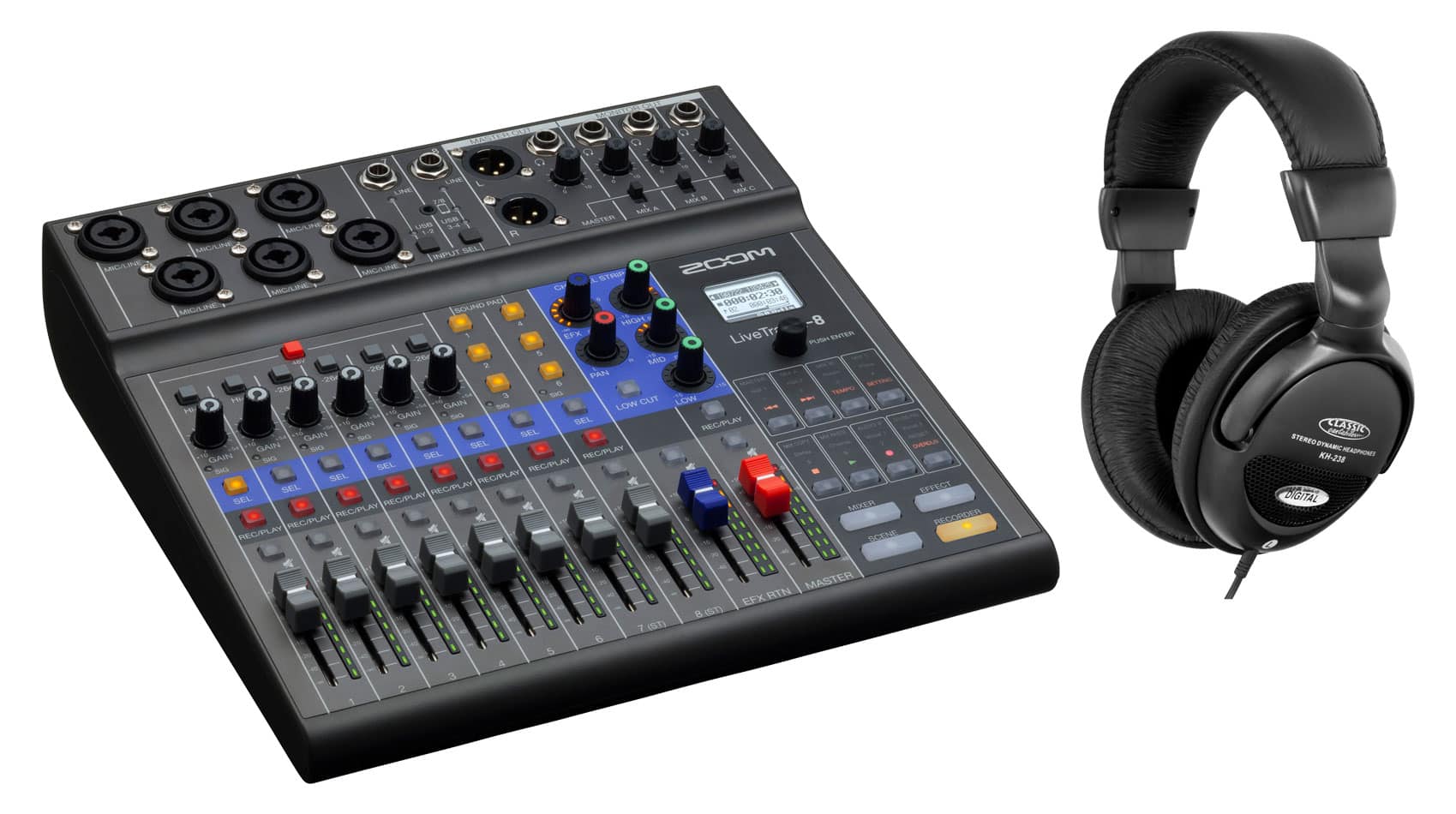 Zoom LiveTrak L-8 Podcast-Mixer Set