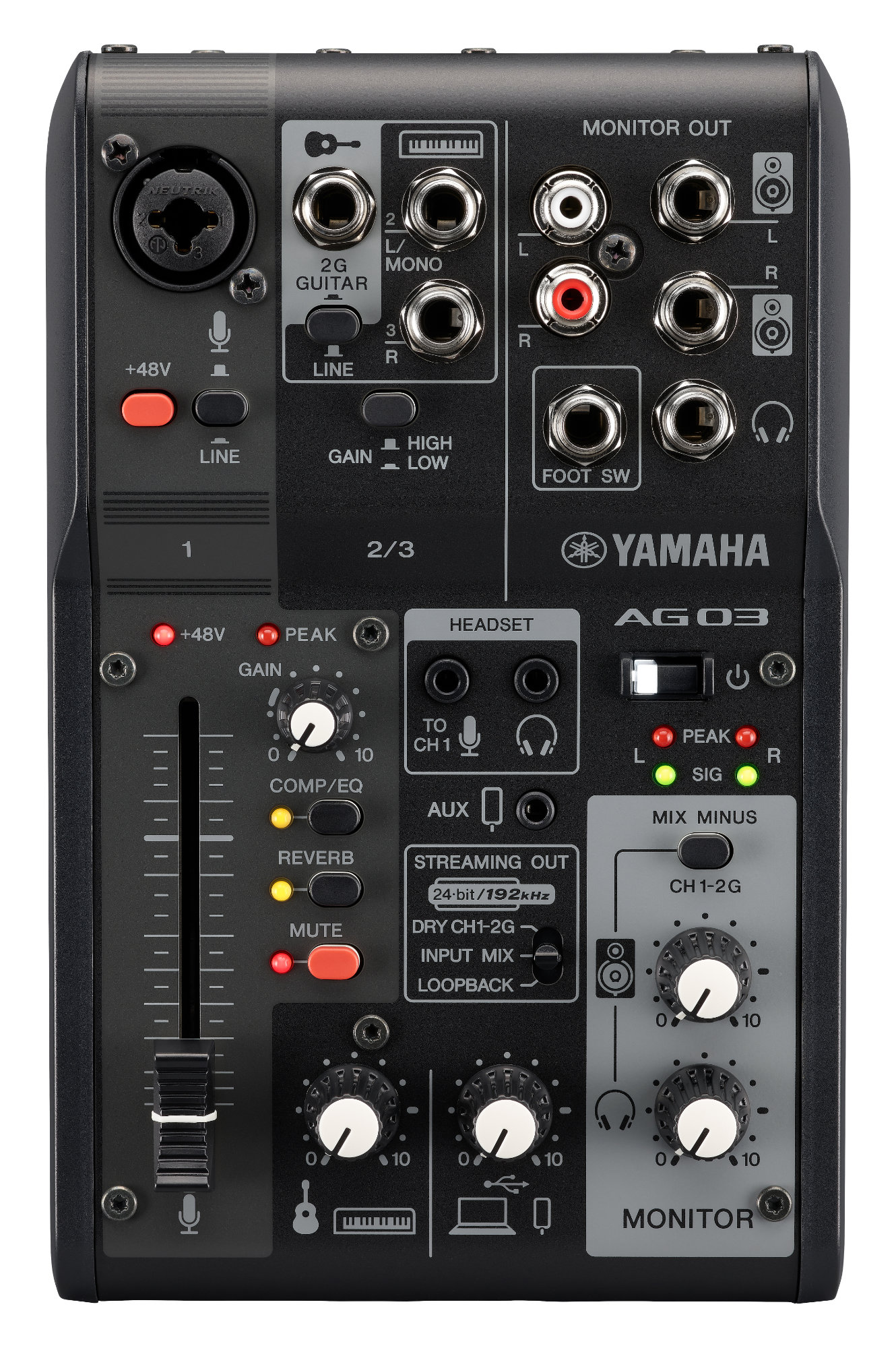 Yamaha AG03 MK2 USB-Audiointerface Schwarz  - Retoure (Zustand: gut)