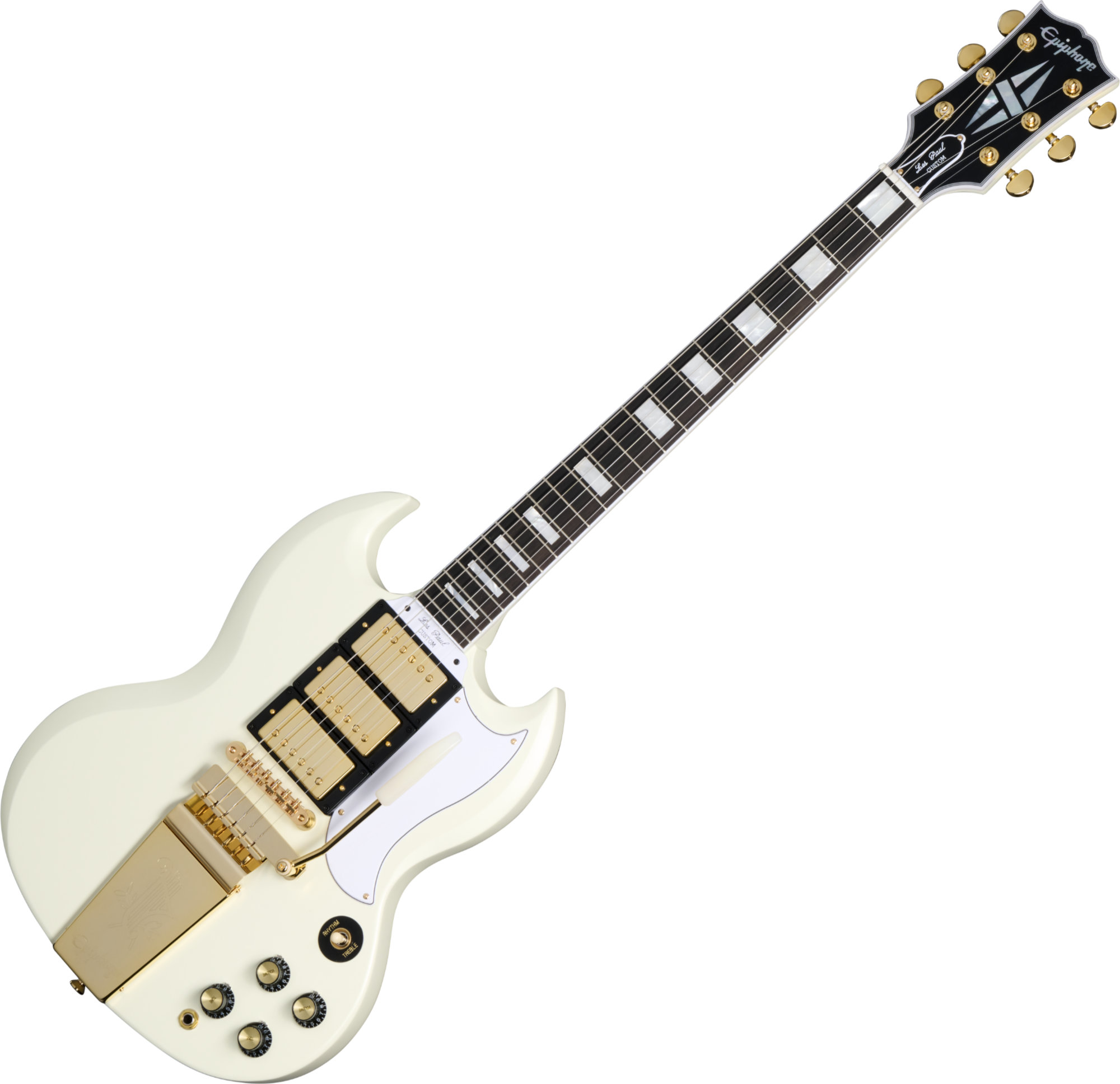 Epiphone 1963 Les Paul SG Custom With Maestro Vibrola Classic White  - Retoure (Zustand: sehr gut)