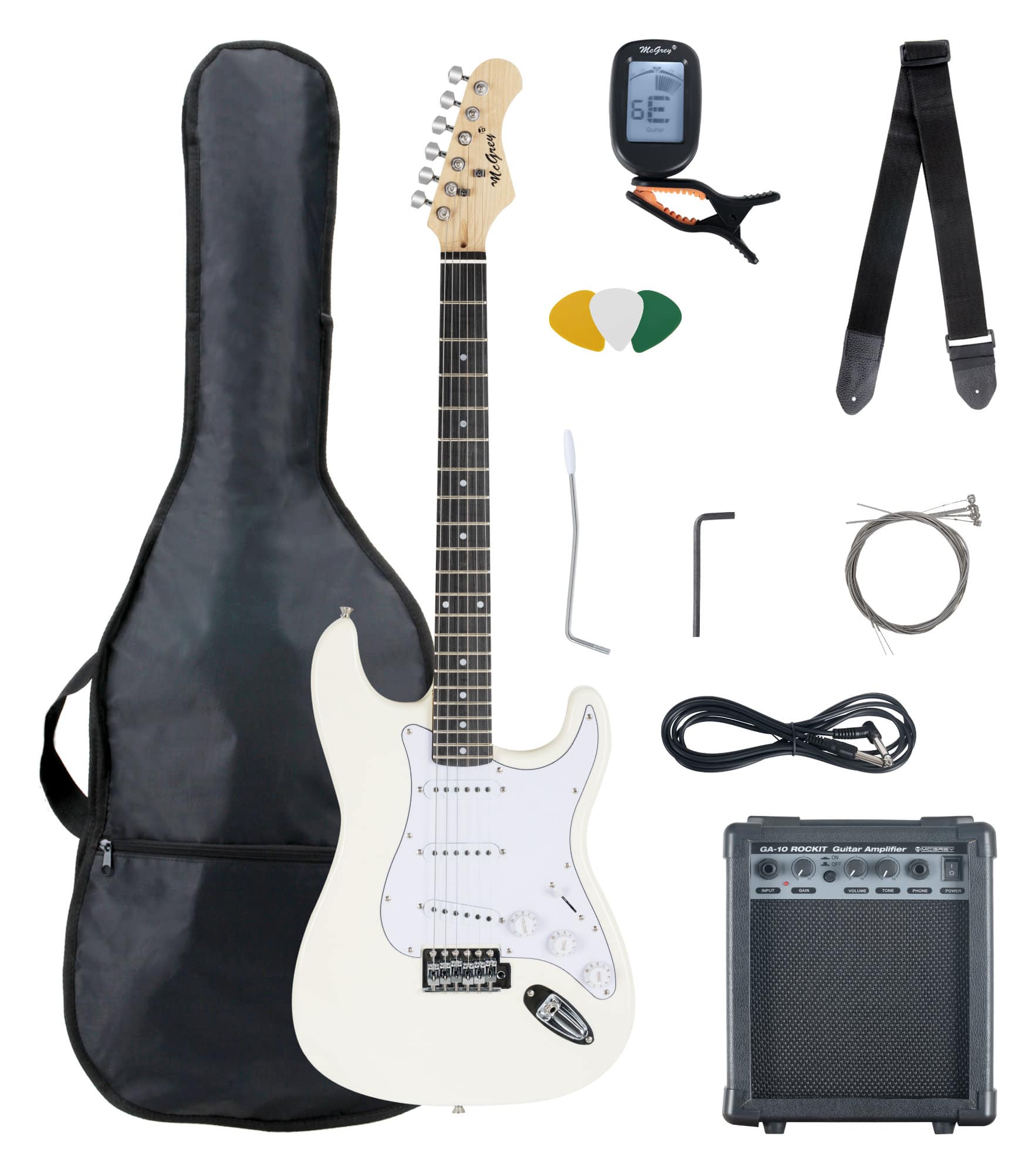 McGrey Rockit E-Gitarre ST-Komplettset White  - Retoure (Zustand: sehr gut)