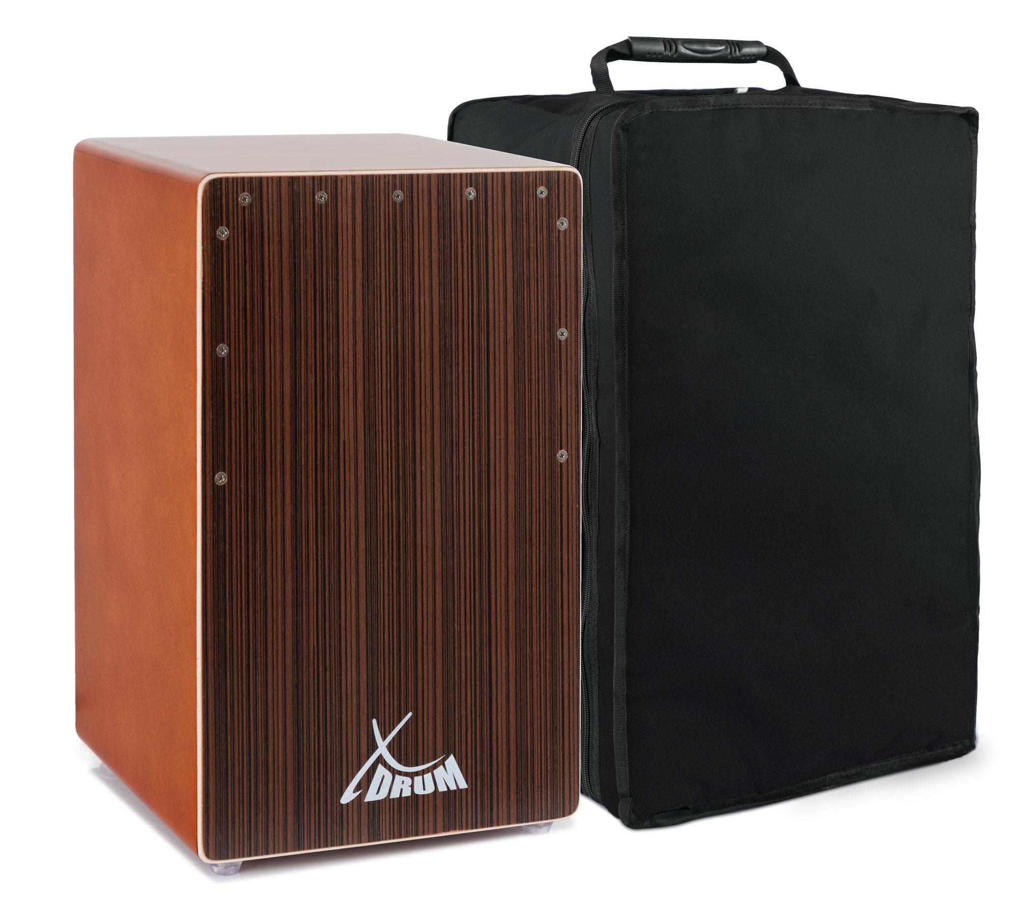 XDrum Cajon El Bajo Bass Port Cocoa Brown / Ebony inkl. Tasche