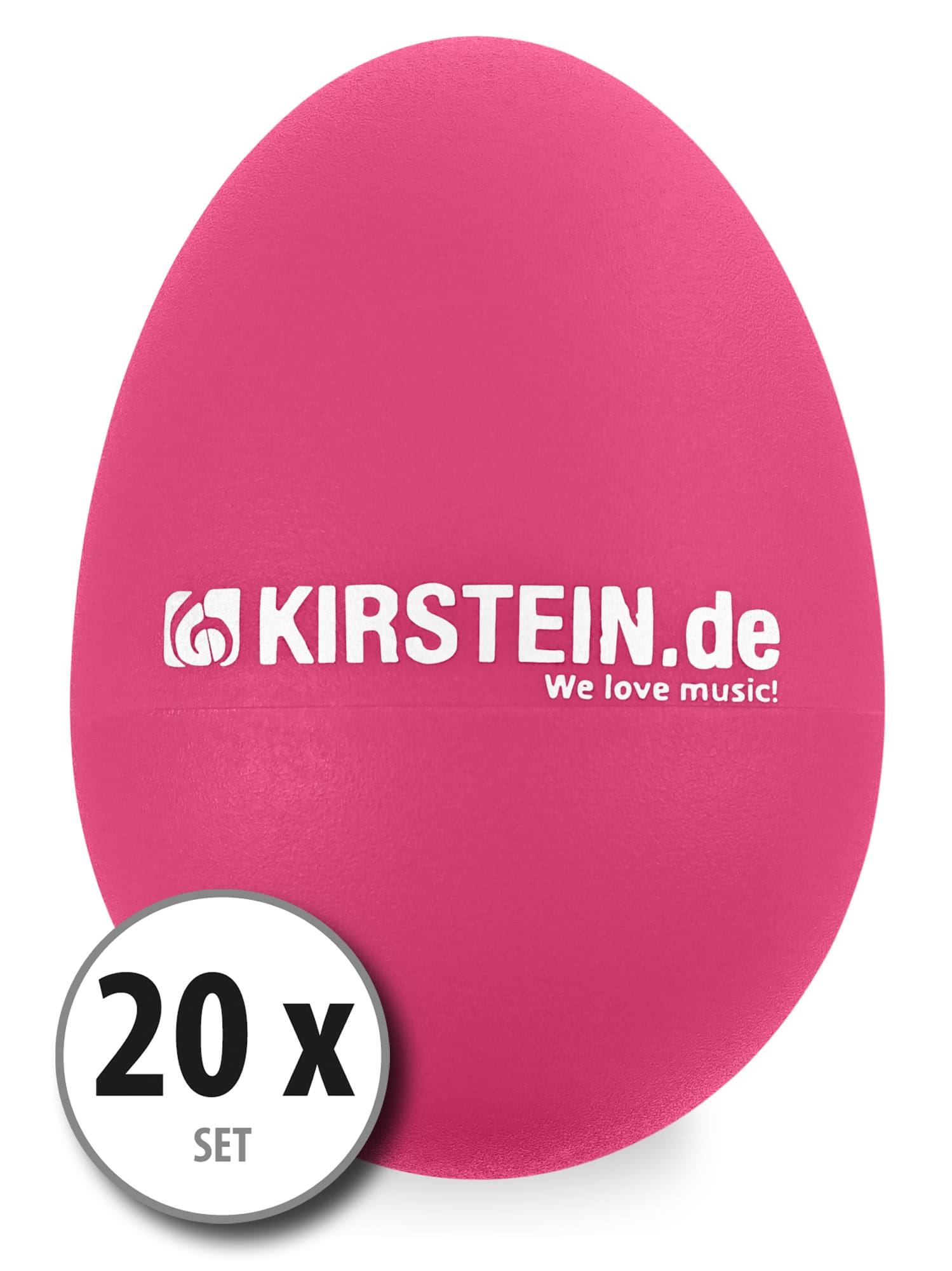 20x Kirstein ES-10P Egg Shaker pink Medium-Light Set