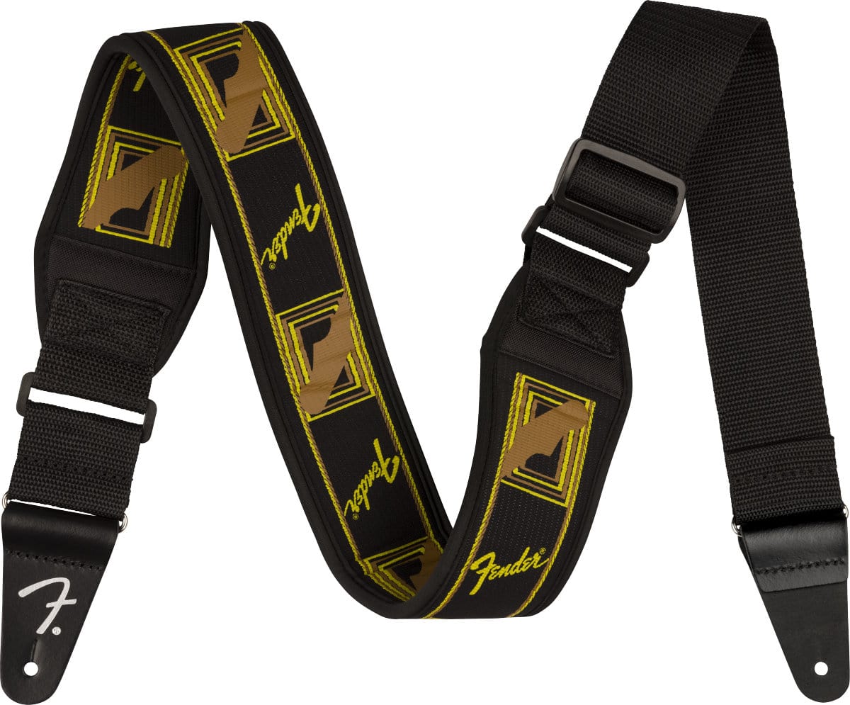 Fender Swell Neoprene Strap Blk/Ylw/Brn