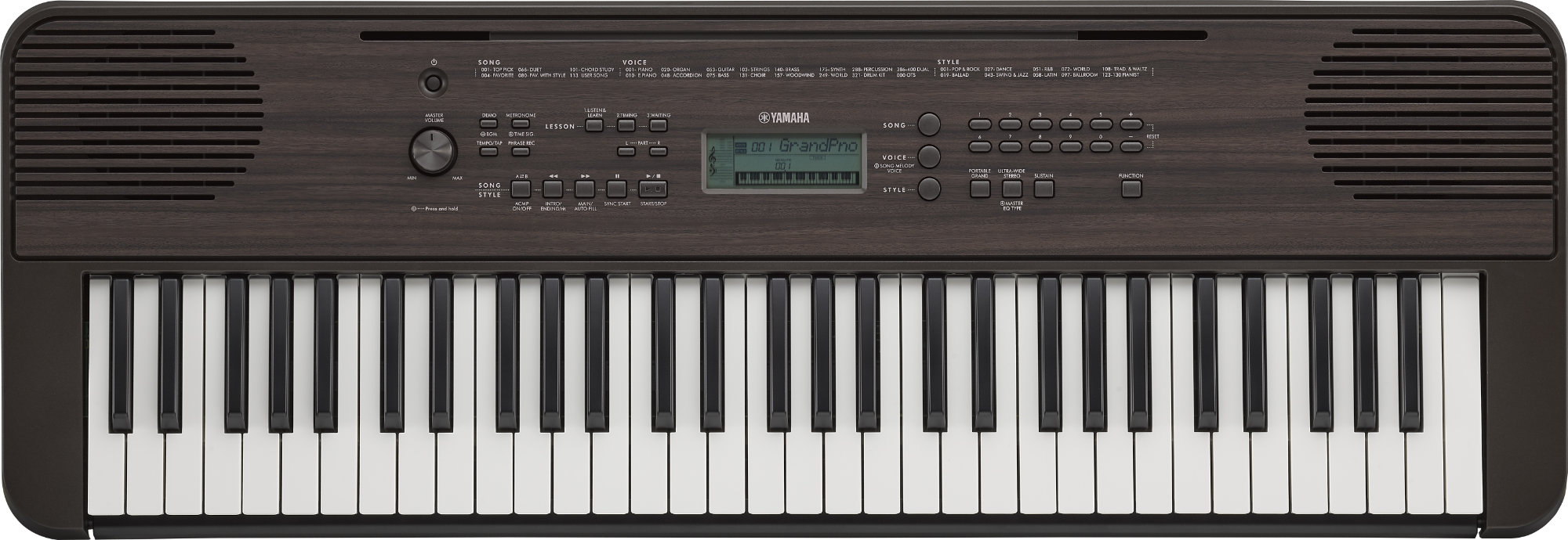 Yamaha PSR-E360 DW Keyboard Dark Walnut