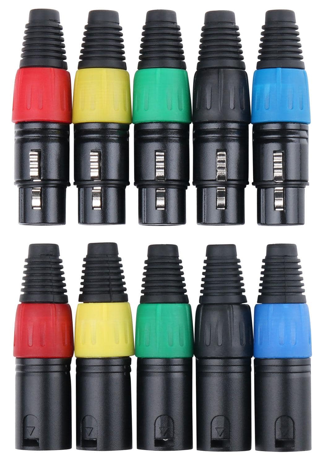 Pronomic XFXMPLUG Color XLR Stecker female/male - 2x 5er Pack