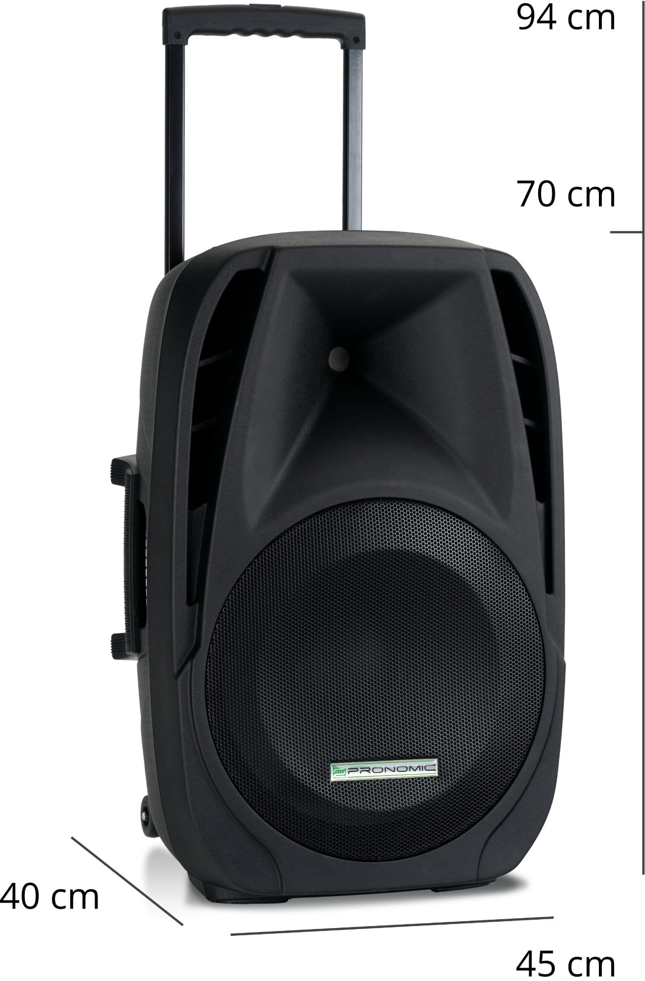 Altavoz Bluetooth grande y potente de 80 W Rms, micrófono LED, color negro,  110 V/220 V