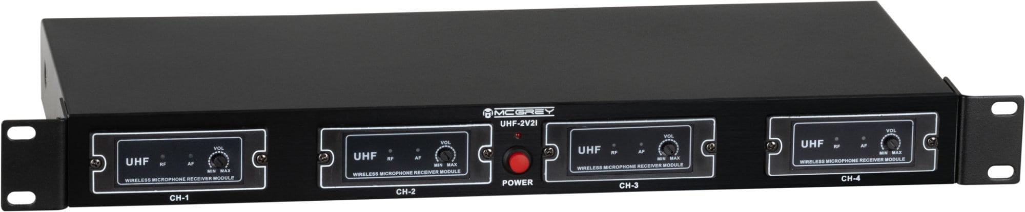 McGrey UHF-2V2H set de Quad micrófono inalámbrico con 2 micrófonos de mano  y 2 micrófonos diadema