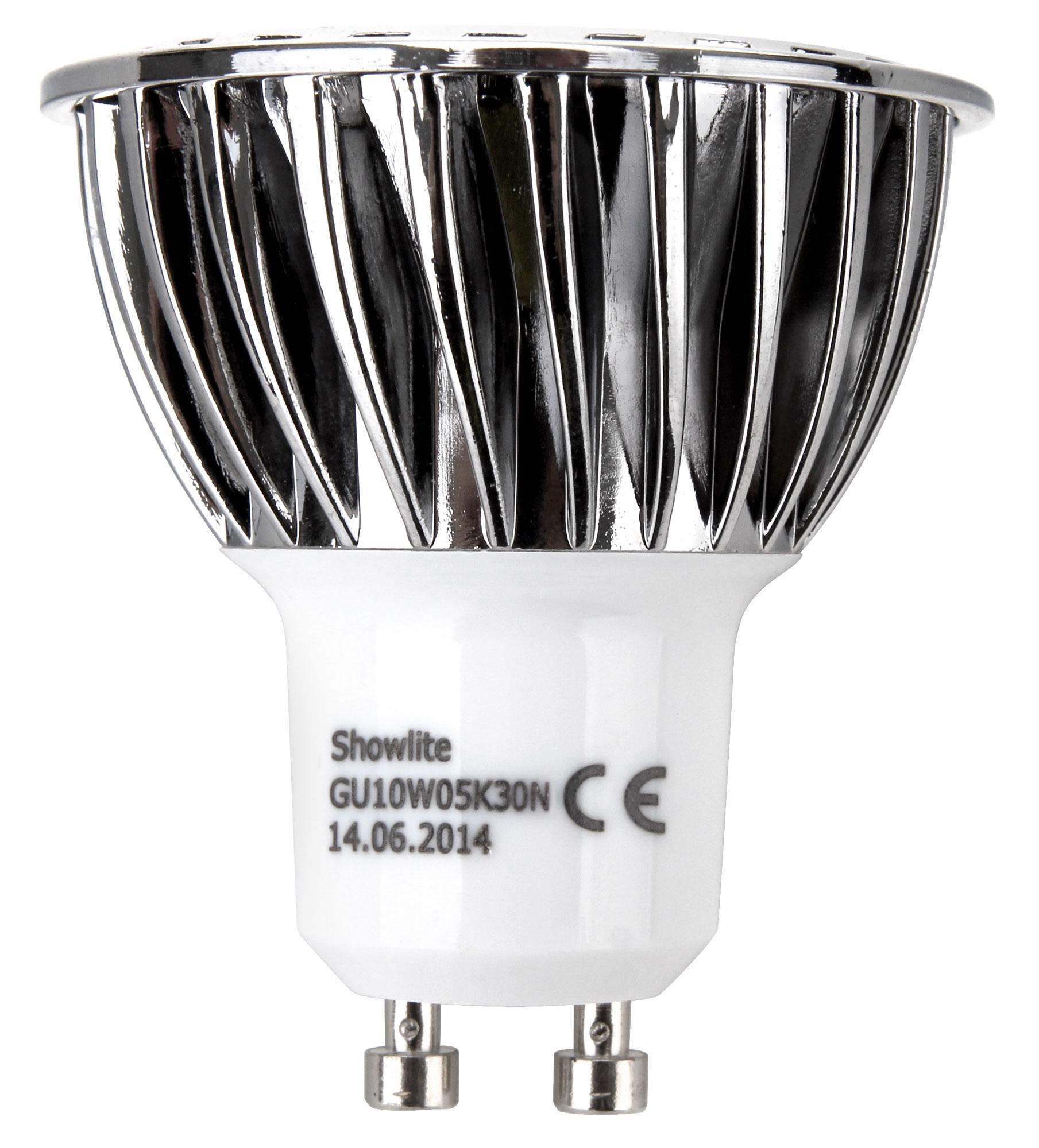 Showlite Led Spot Gu10w05k30n 5 Watt 330 Lumen Sockel Gu10 3000 Kelvin