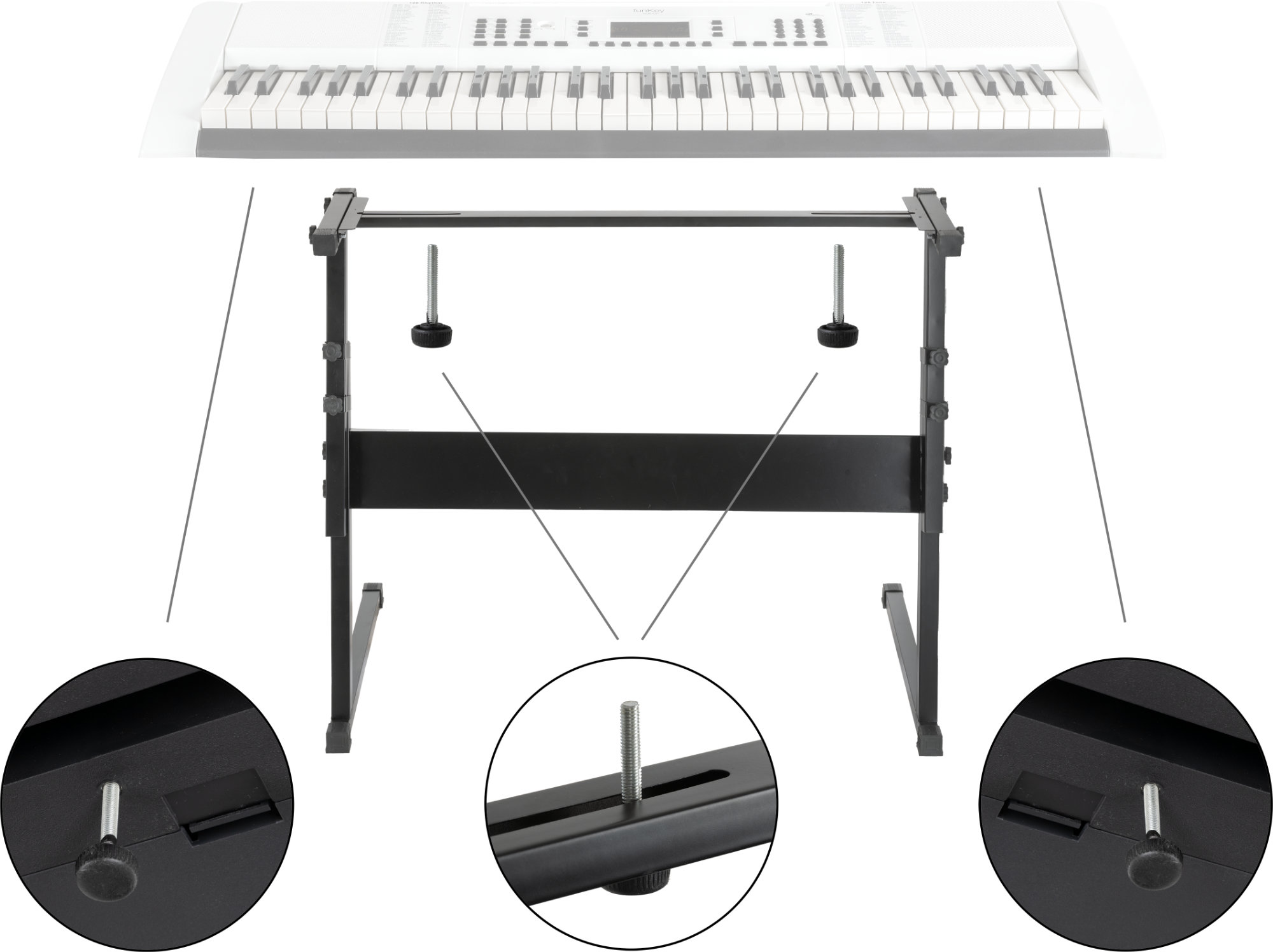 McGrey Supporto tastiera stile Z : : Strumenti Musicali