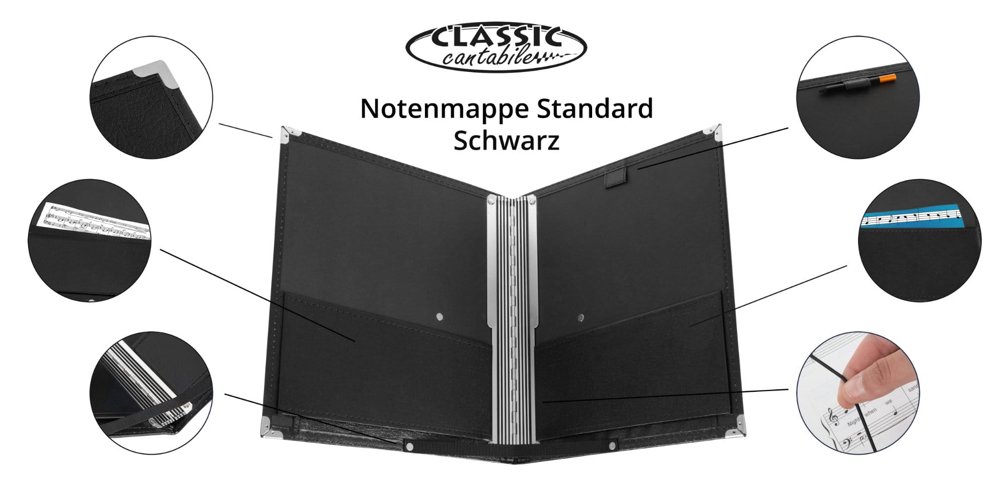 Classic Cantabile B16BK Porta-spartiti Deluxe Set 10 pezzi