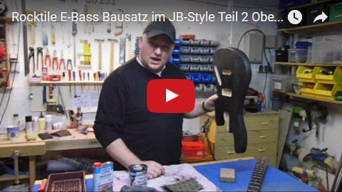 Videodokumentation Rocktile E-Bass Bausatz im JB-Style Teil 2 Oberflächenbehandlung 