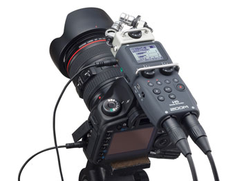 Der Zoom H5 in Audio-to-Video-Anwendung