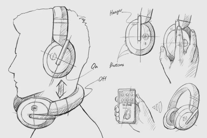 Kopfhörer Zeichnung