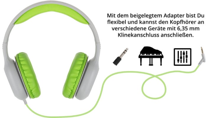 Classic Cantabile KKH-10 GY - Musik teilen und genießen - der ideale Kopfhörer für Kinder!